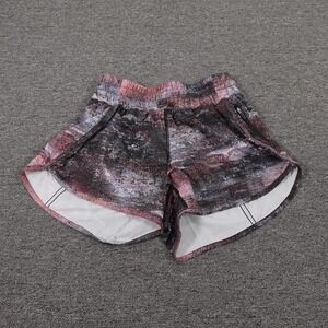 Lululemon Shorts Womens 6 Azurite Poppy Coral Hotty Hot Running Jogging 2.5 In